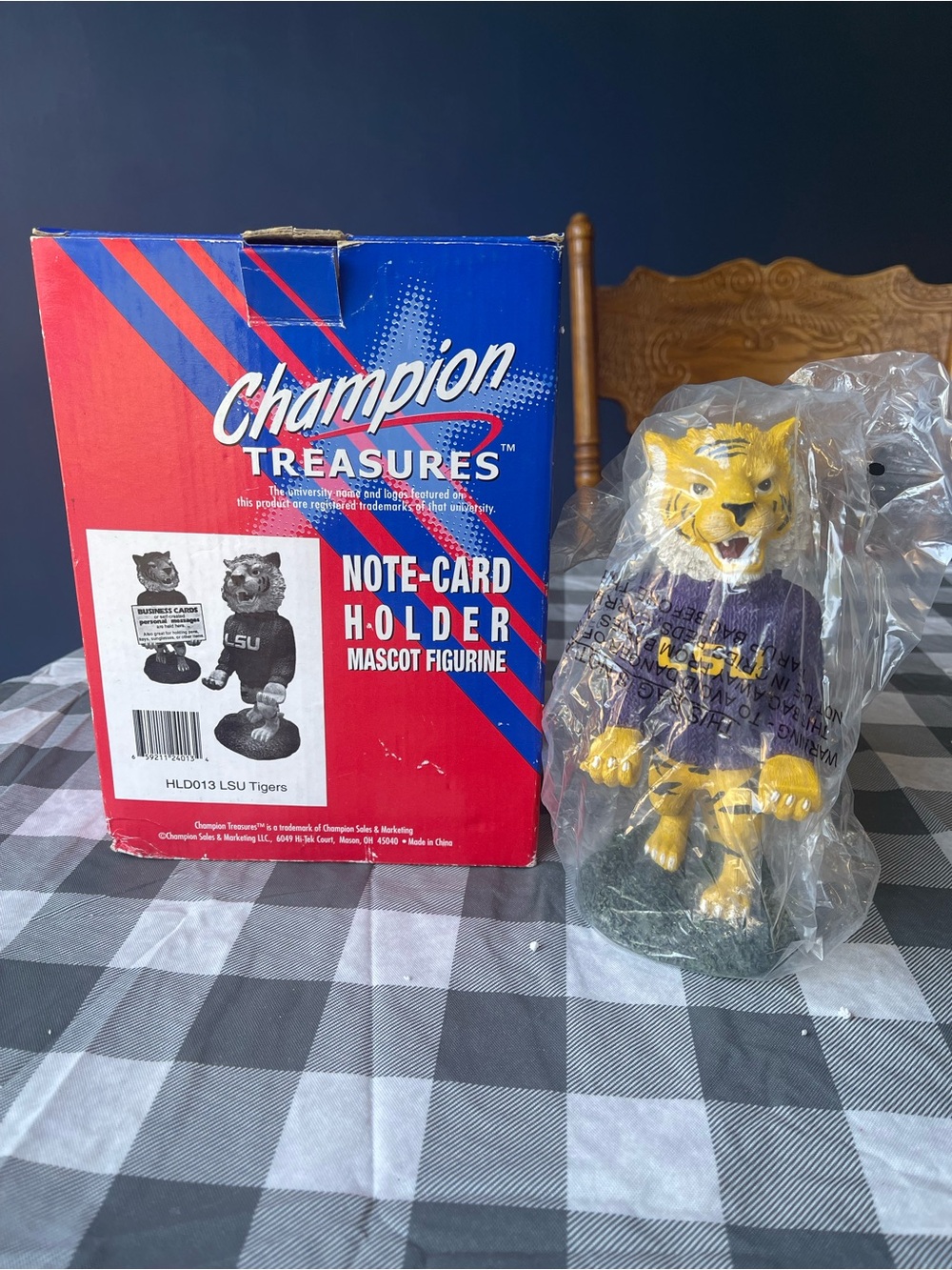 LSU Yellow Tiger Mascot Note-Card Holder